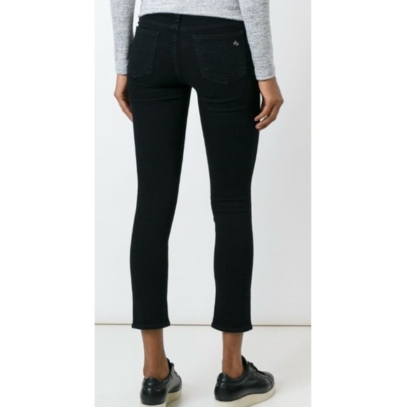 Rag & Bone Black Mid Rise Capri Cropped Skinny Jeans 28 - Picture 4 of 12